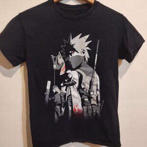 Naruto Mens Kakashi Story Short Sleeve T-Shirt Black Size S